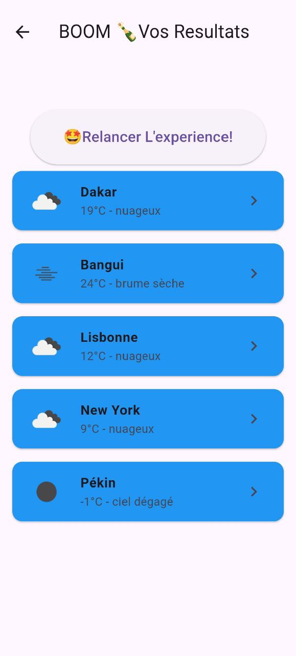 Capture d'écran Météo App