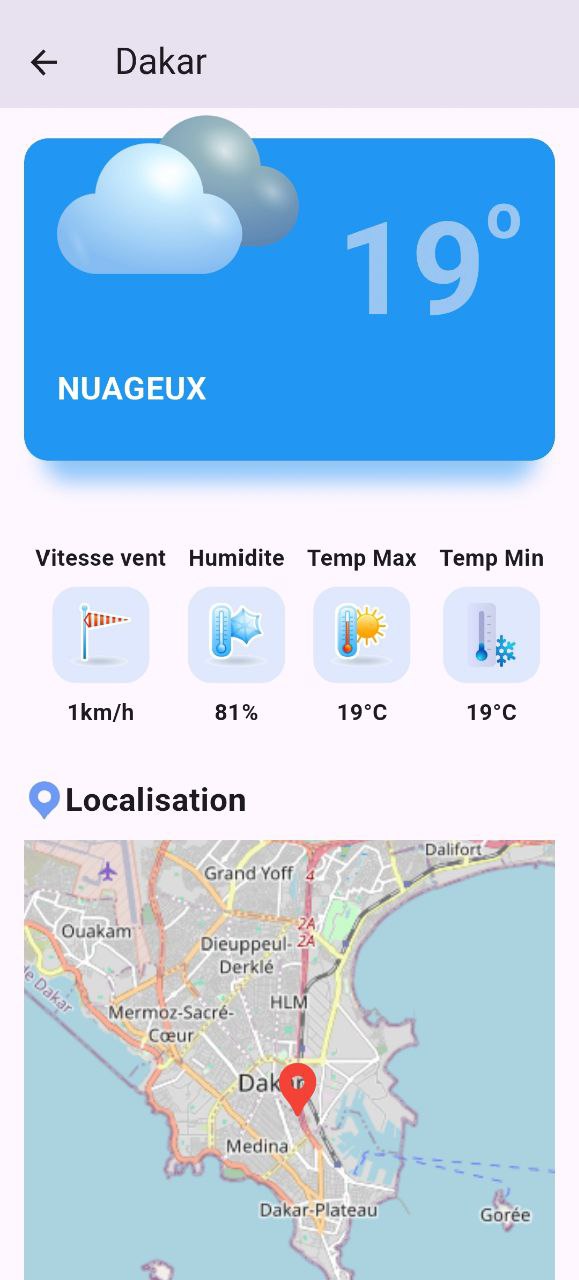 Capture d'écran Météo App